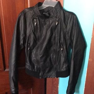 Wet seal small black zipper jacket.